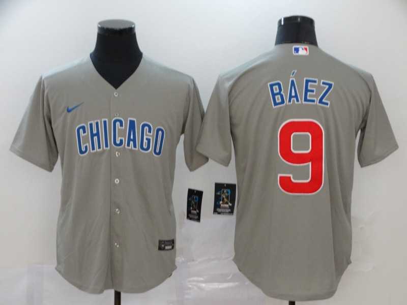 Cubs 9 Javier Baez Gray 2020 Nike Cool Base Jersey,We sell and wholesale Cubs 9 Javier Baez Gray 2020 Nike Cool Base Jersey on line form chian!